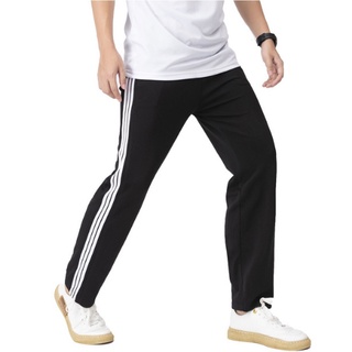 Quần thể thao nam nữ unisex 3 Sọc Quần nam nữ Thu Đông chất dày co giãn ống suông mặc nhà mặc thể dục G-SPORTS