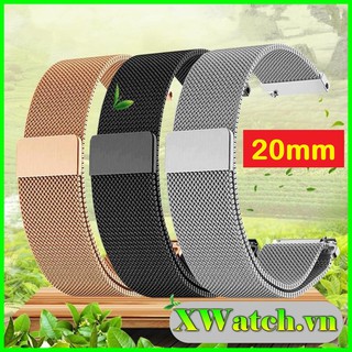 Dây Đeo 20mm Thép Lưới Milanese Cho Samsung Galaxy Watch 42mm, Gear S2 Classic, Galaxy Watch Active, Gear Sport...