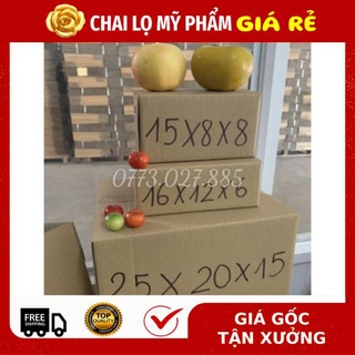 Hộp Carton Giá Rẻ ❤ RẺ VÔ ĐỊCH ❤ [15x8x8] Thùng Hộp Carton Đóng Gói Hàng , phụ kiện du lịch