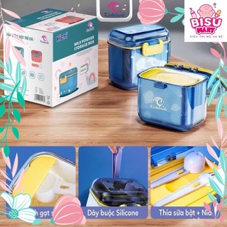 Hộp Đựng Sữa Bột Kèm Thìa Gạt Tiện Dụng, Hộp Đựng Sữa Cho Bé KICHI Khi Đi Chơi, Đi Du Lịch, Chống Thấm Nước