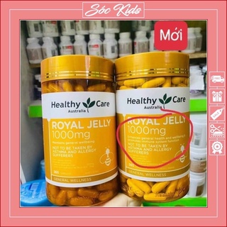 [ Mẫu Mới ] Sữa Ong Chúa Healthy Care Royal Jelly 1000mg Món Quà Cho Sắc Đẹp - CHUẨN ÚC | MẪU MỚI | 365 VIÊN | SÓC KID
