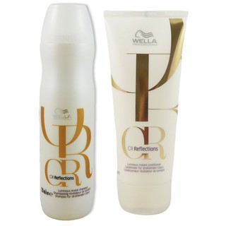 Dầu gội xả tăng cường sáng bóng Wella Oil Reflections Luminous 250ml/200ml