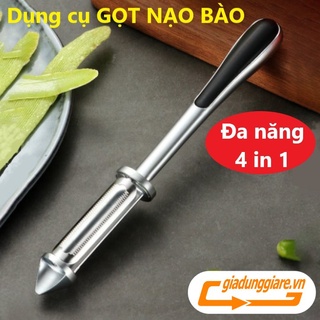 DỤNG CỤ GỌT NẠO BÀO CỦ QUẢ thép không gỉ dao gọt vỏ trái cây inox đa năng 4 in 1 tiện dụng - giadunggiare.vn