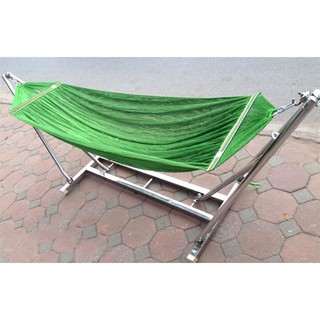Khung võng xếp inox thang vuông( Bao gồm khung và lưới tặng kèm màn võng 99k)