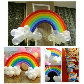 Set bóng bảy sắc cầu vồng như hình