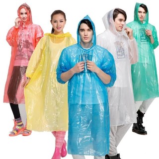 Áo Mưa Giấy Trùm Đầu Siêu Tiện Lợi Mặc Một Lần