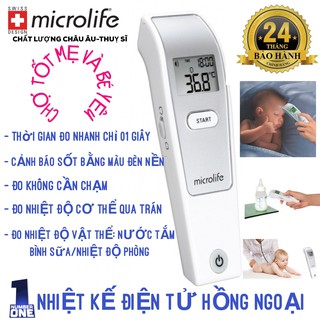 [1GIÂY] NHIỆT KẾ ĐIỆN TỬ HỒNG NGOẠI MICROLIFE KHÔNG CẦN CHẠM