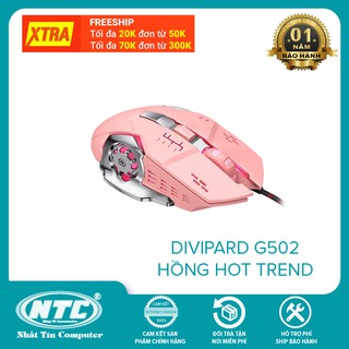 Chuột game 6D DIVIPARD G502 DPI 3200 - phiên bản hồng hot trend 2020 (Hồng)