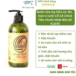 Nước rửa tay lên men sinh học CÔ CÀ CHUA xà phòng xà bông sát diệt khuẩn an toàn mềm mại da tay, tinh dầu lavender 500ml