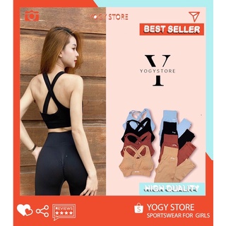 Bộ tập thể thao Gym Yoga nữ Botee Awaken bra kép, chất dệt kim cao cấp, form ôm body, logo thêu mác dệt, chun mông