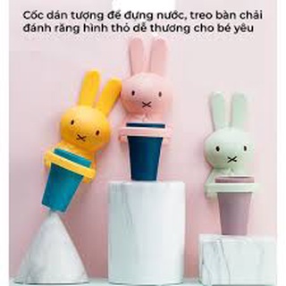 Cốc Thỏ Đê Bàn Chải Dễ Thương