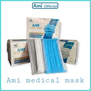 Khẩu trang y tế Ami Medical Mask hộp 50c đủ màu - Ami official