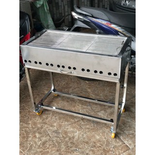 BẾP NƯỚNG THAN INOX NGOÀI TRỜI - SIZE LỚN NHẤT (50x80x cao75cm)