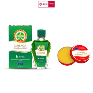 Combo du lịch Cao nóng Cao sao vàng 3G và Dầu xoa 12ML STAR DANAPHA