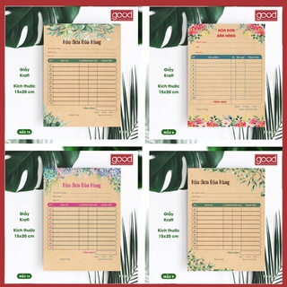 [HÓA ĐƠN VINTAGE] SET 50 TỜ HÓA ĐƠN GIẤY KRAFT NÂU VINTAGE