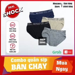 COMBO 4 Quần Sịp Quần Lót Nam Tam Giác Munafie Cao Cấp [4TM]