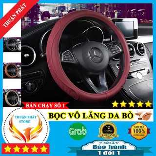 Bọc vô lăng ô tô,bọc tay lái ô tô cao cấp chất liệu da bò chống trượt thoáng khí siêu sang  siêu bền cho mọi loại xe