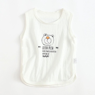 Áo ba lỗ cộc tay in hình gấu cho bé trai và bé gái SÂU SHOP Áo Ba Lỗ Chất Đũi Cao Cấp Cho Bé Từ 6-28Kg