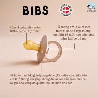 [Tặng kèm nắp trứng]Ti ngậm/ti giả Bibs Đan Mạch cho bé 0-6m