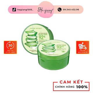Gel lô hội dưỡng đa năng NATURE REPUBLIC Soothing &amp; Moisture Aloe Vera 92% Soothing Gel 300ml