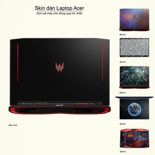 Skin dán Laptop Acer in màu đen mịn (inbox mã máy cho Shop)