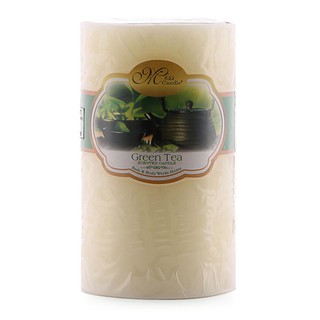 Nến thơm trụ tròn D6H10 Miss Candle MIC0833 6 x 10 cm (Vàng nhạt, hương táo)