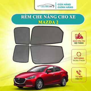 Rèm che nắng nam châm cho xe Mazda 2, bộ 4 tấm cho 4 cửa, hàng loại 1 cao cấp nhất, vừa khít kính