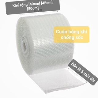 Cuộn bóng khí chống sốc bubble wrap khổ [40cm] [45cm] [50cm] bán lẻ đơn vị 5 mét