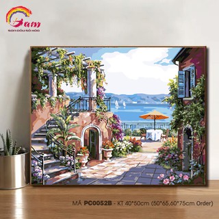 Tranh sơn dầu số hoá Tranhsohoavn tự vẽ - Mã PC0052B Nấc thang tình yêu