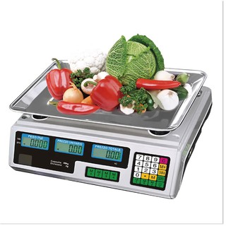 Cân Tính Tiền Chống Nước KAW ✔Siêu Chính Xác✔️ Loại 40Kg, Hiển thị 2 Mặt, Phím Bấm Tiếng Việt, Chống nước.Bảo hành 12T