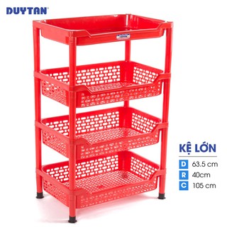 Kệ Nhựa Duy Tân size lớn loại 4 ngăn không bánh xe - K633/4