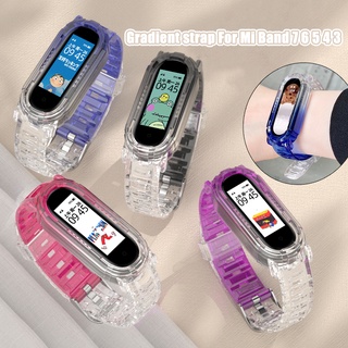 Dây Đeo Tay Thay Thế Bằng Silicone Trong Suốt Cho Xiaomi Mi Band 7 6 5 4 3 Xiaomi Mi3 Mi4 Miband7
