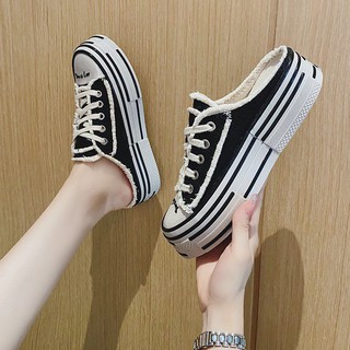 Giày sục nữ Xvessel rách  độn đế tăng chiều cao