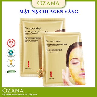 Mặt nạ Vàng 24K COLLAGEN  trong suốt dưỡng da cấp nước giúp da căng bóng mịn màng mask nội địa trung nội địa trung CS66