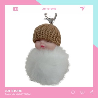 Móc khóa gấu bông treo balo siêu dễ thương LOTSTORE MK09