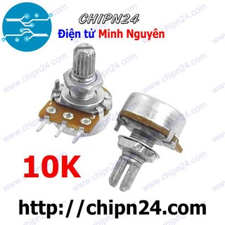 [3 CHIẾC] Biến trở Volume Đơn 10K WH148 (B103 103 L15 3 chân)
