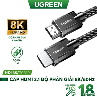 Cáp HDMI 2.1 độ phân giải 8K/60Hz dài 1-2m UGREEN HD135