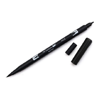 Bút lông cọ hai đầu Tombow ABT Dual Brush Pen - Brush/ Bullet - Black (N15)