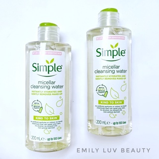Nước tẩy trang Simple Micellar Cleansing Water 200ml