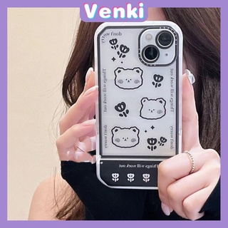 iPhone Case Silicone Soft Case Clear Case Folding Stand Shockproof Protection Camera Cartoon Bear Cute Compatible For iPhone 11 iPhone 13 Pro Max iPhone 12 Pro Max iPhone 7Plus xr