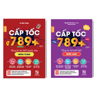 Sách Combo 2 cuốn Cấp tốc 789+ Tổng ôn thi THPT Quốc Gia (Toán + Anh)