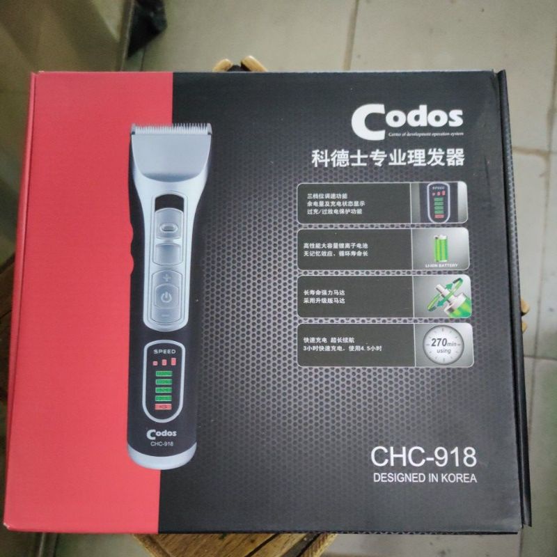 Tông đơ sạc pin Codos -918