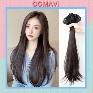 Tóc giả nữ Comavi kẹp tóc giả 6 phím thẳng dài tự nhiên TG20