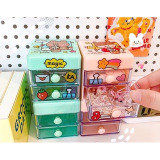 Hộp Đựng Trang Sức Mini Cute Dễ Thương Ngăn Kéo 2 Tầng 374