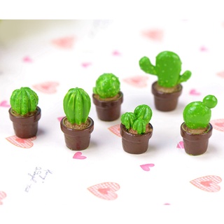 Mô hình chậu xương rồng chậu nâu trang trí nhà mô hình, nhà búp bê, Dollhouse DIY