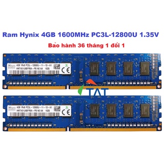 Ram PC Hynix 4GB 1600MHz PC3L-12800U 1.35V Chính Hãng - Bảo Hành 36 tháng