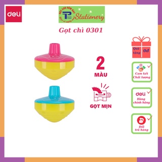 Gọt chì mini Deli - Hình con quay - Xanh dương/Hồng 1 chiếc-ER01301