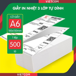 Giấy in nhiệt - Tệp 500 Tờ Kích thước 100x150mm