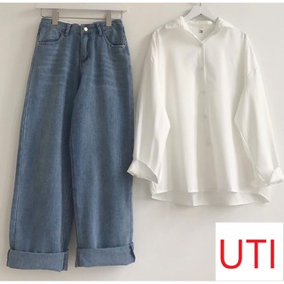 [ MEO MEO ] QUẦN JEAN ỐNG RỘNG NỮ LƯNG CAO VẰN RÂU MÈO LAI CUỐN CAO CẤP UTI ĐỦ SIZE S, M, L SIÊU THỜI THƯỢNG, VẢI MỀM