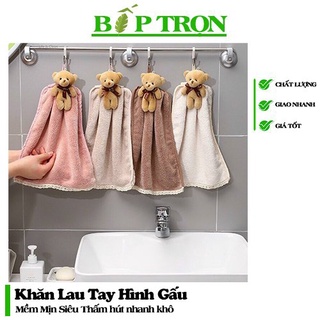 Khăn Lau Tay Hình Gấu Hoạt Hình Siêu Thấm Hút Nhanh Khô Cho Nhà Bếp - BẾP TRỌN